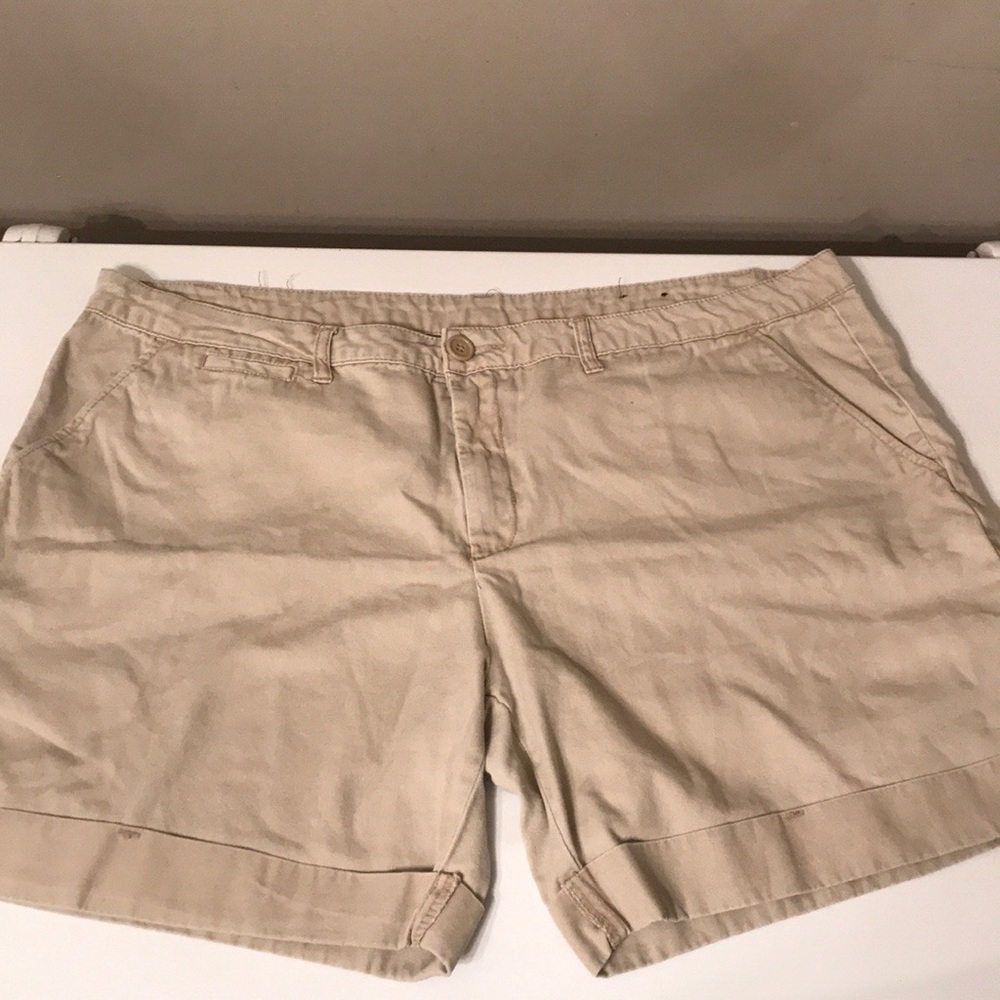 I am selling a tan pair of shorts.